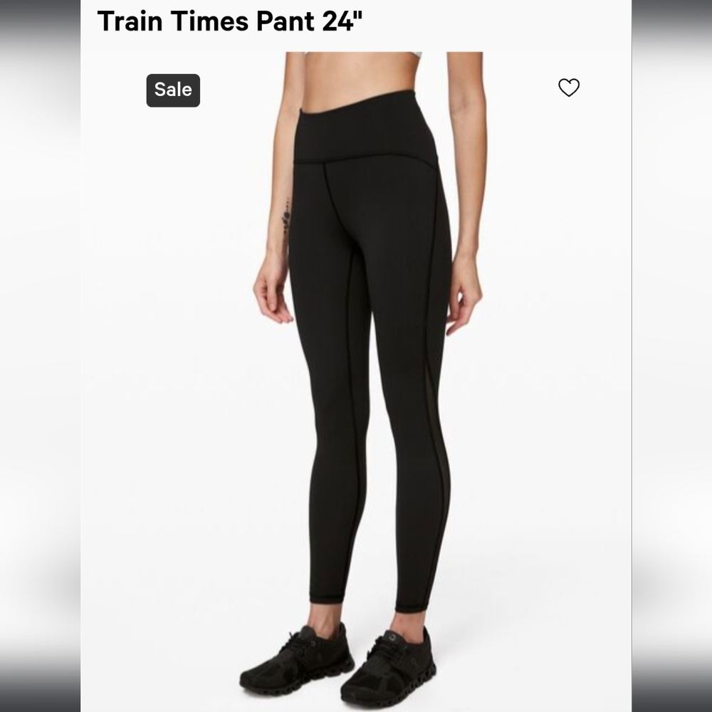 lululemon athletica Black Train Times Pant 24"